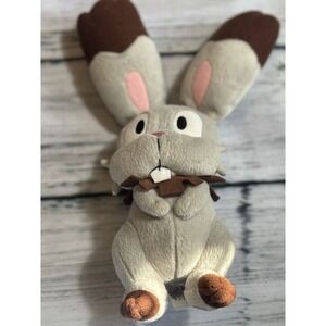 Pokemon BUNNELBY Plush Tomy‎ 11" Toy  2014 Grey and Brown Eyes Open Standing